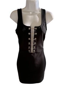 Discovery Clothing Company Black Mini Safety Pin Dress - M